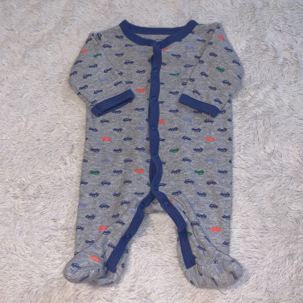 (2 for $10) carters car footie/ sleeper 3 month baby boy clothing snap yo
